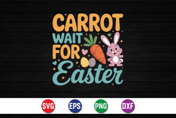 Carrot Wait for Easter Cute Design