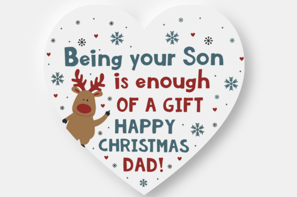 Humorous Dad Christmas Heart from Son