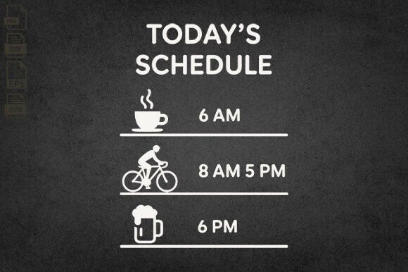 Today's Schedule: Cycling, Coffee, Ride Beer